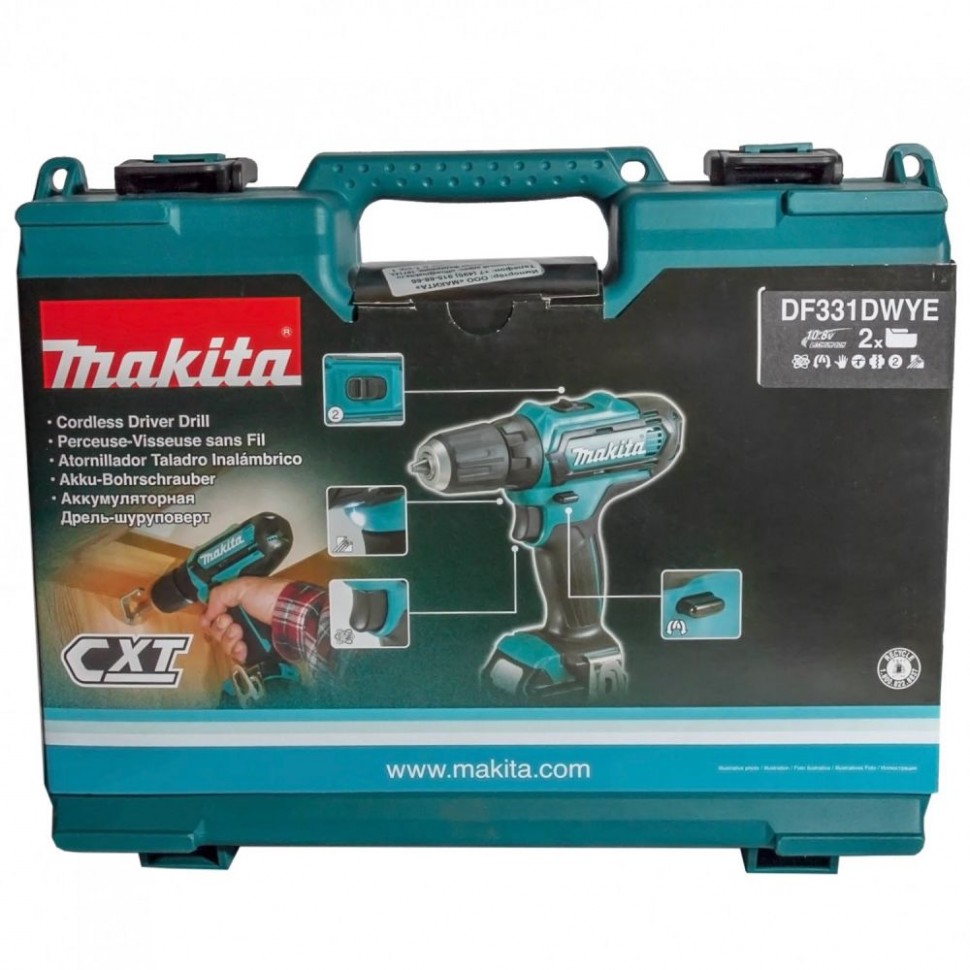 Аккумуляторная дрель-шуруповерт Makita DF331DWYE Аккумуляторная дрель-шуруповерт Makita DF331DWYE