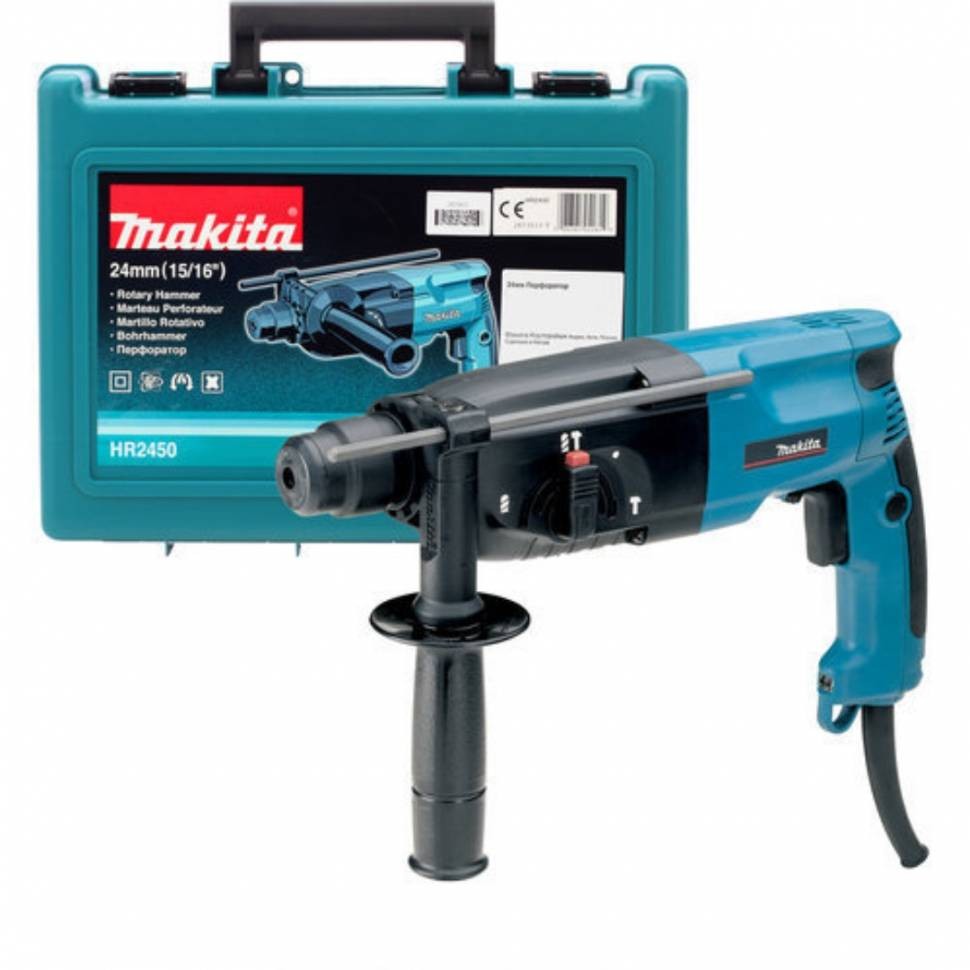 Перфоратор Makita HR2450, 780Вт, 2.7Дж, SDS-plus Перфоратор Makita HR2450, 780Вт, 2.7Дж, SDS-plus
